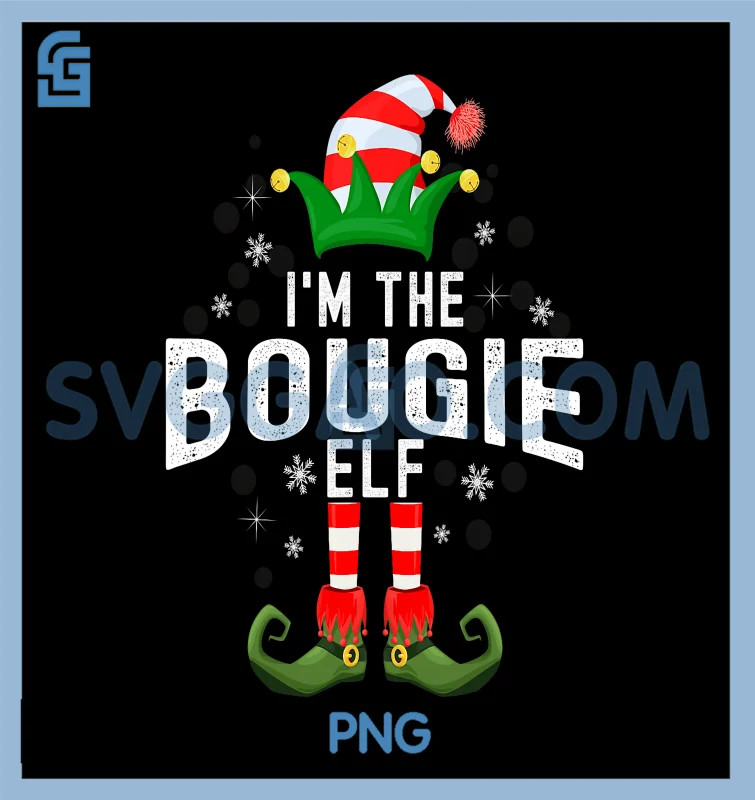 Im The Bougie Elf PNG, Christmas Family PNG