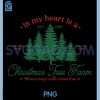 In My Heart Is A Christmas PNG, Xmas Tree Farm Vintage PNG