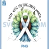 In November We Wear White Lung PNG, Cancer Awareness Ribbon PNG