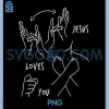 Jesus Loves You PNG, ASL Sign Language Christian PNG