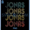 Retro Jonas Name Repeated Design PNG, Vintage Colorful Name Art PNG