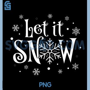 Let It Snow PNG, Christmas Snowflakes PNG
