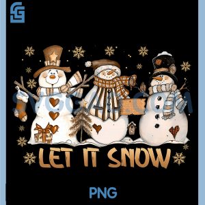 Let It Snow Snowflake PNG, Snowman Christmas Xmas PNG
