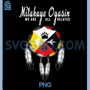 Medicine Wheel Mitakuye PNG, Oyasin Native Americans PNG
