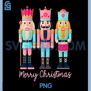 Merry Christmas Nutcracker PNG, Ballet Pink Xmas Holiday PNG