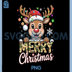 Merry Christmas Reindeer PNG, Camouflage Xmas Matching Family PNG