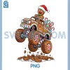 Monster Truck Gingerbread Man PNG, Funny Christmas Baking PNG