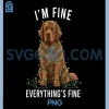 Im Fine Everything is Fine PNG, Newfoundland Dog Christmas PNG