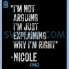 Custom Name Idea Engineer PNG, Nicole Quote Funny PNG