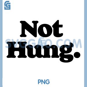 Not Hung PNG, Sarcastic Funny Joke Retro PNG