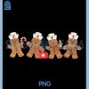 Nurse Cute Gingerbread PNG, Christmas Holiday Nurses PNG