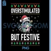 Overstimulated But Festive PNG, Christmas Raccoon PNG