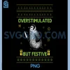 Funny Overstimulated Penguin Vibes PNG, Festive Christmas Mood Penguin PNG