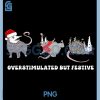 Overstimulated Opossum Xmas Mood PNG, Festive Funny Possum PNG