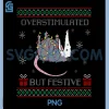 Overstimulated Festive Possum Christmas Design PNG, Funny Holiday Possum Art PNG