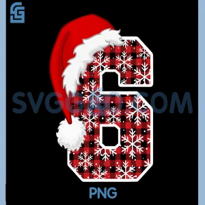 Plaid 6 7 Six Seven PNG, Meme Xmas PNG, Santa Hat Christmas PNG