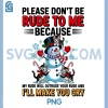 Cute Cats With Snowman Attitude PNG, Funny Don’t Be Rude I’ll Cry You Out PNG