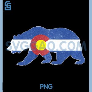 Distressed Colorado PNG, Bear Flag PNG