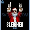 Sleigher PNG, Cool Santa Rock On Christmas PNG 2 Sleigher PNG, Cool Santa Rock On Christmas PNG