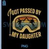 Got Passed by My Daughter PNG, Funny Skiing PNG