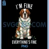 Im Fine Everything is Fine PNG, Saint Bernard Christmas PNG 1 Im Fine Everything is Fine PNG, Saint Bernard Christmas PNG