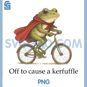 Sarcasm Frog Riding Bicycle PNG, Humor Off To Cause A Kerfuffle PNG