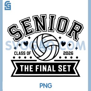 Senior Volleyball Class of 2026 PNG, Crew Volleyball Senior Night PNG