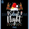 Silent Night Nursing Christmas Hat Reindeer Meds PNG, Funny Nurse Holiday PNG