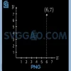 Six Seven 6 7 Coordinate Grid Plot PNG, Graph Plane Meme Design PNG
