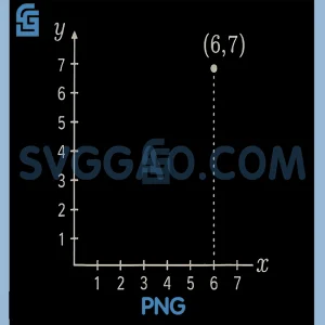Six Seven 6 7 Coordinate Grid Plot PNG, Graph Plane Meme Design PNG