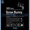 Snow Bunny PNG, Funny Trendy Snow Bunny PNG