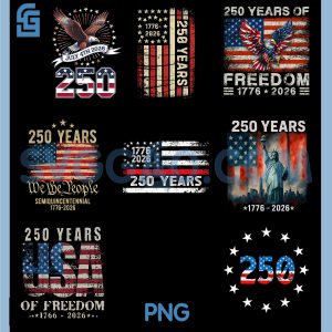 250th Anniversary United States PNG Bundle, 250th USA 4th of July 2026 Bundle PNG
