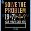 Solve The Problem 6 7 PNG, Meme Gen Alpha PNG, Teacher Brainrot PNG