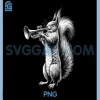 Squirrel Playing Trumpet PNG, Trumpeter Instrument Musician PNG