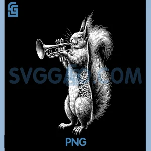 Squirrel Playing Trumpet PNG, Trumpeter Instrument Musician PNG