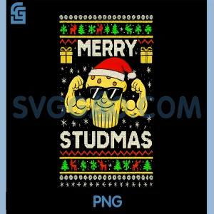Stud Muffin Christmas Ugly Design PNG, Stud Muffin Funny PNG