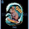 Surf Capybara PNG, Funny Retro Beach Summer Vibes PNG 1 Surf Capybara PNG, Funny Retro Beach Summer Vibes PNG