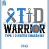 T1D Warrior Type 1 PNG, Diabetes Awareness Ribbon PNG