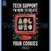 Tech Support Cookie PNG, Gingerbread Christmas Tech Humor Quote PNG