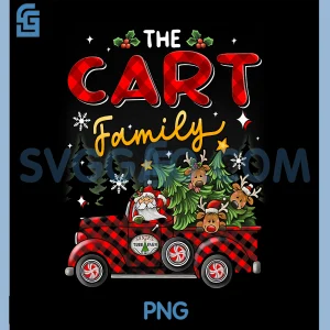 The Cart Family PNG, Christmas Matching Group PNG