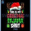 Cozy Christmas Pajama Shirt PNG, Cute Festive Lights Candy Cane Design PNG