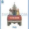 Hunting Dogs Car Truck PNG, Tis The Season PNG, Christmas Tree