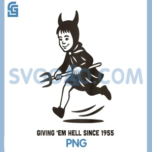 Giving Em Hell Since 1955 PNG, Trixies Mischief Logo PNG
