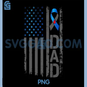 Type 1 Diabetes Awareness PNG, T1D Dad of Warrior Type 1 Diabetic PNG