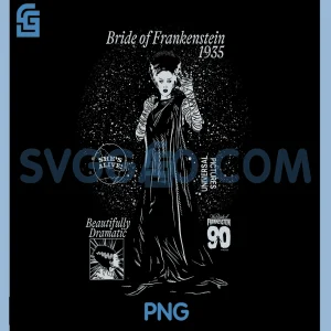 Universal Monsters Bride PNG, 90th Anniversary Poster Art PNG