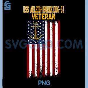 USS Arleigh Burke DDG-51 PNG, Destroyer Veterans Day Father's Day PNG