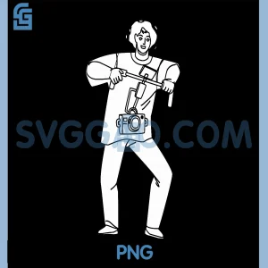 Cameraman Filmmaking PNG, Funny Camera Videographer PNG