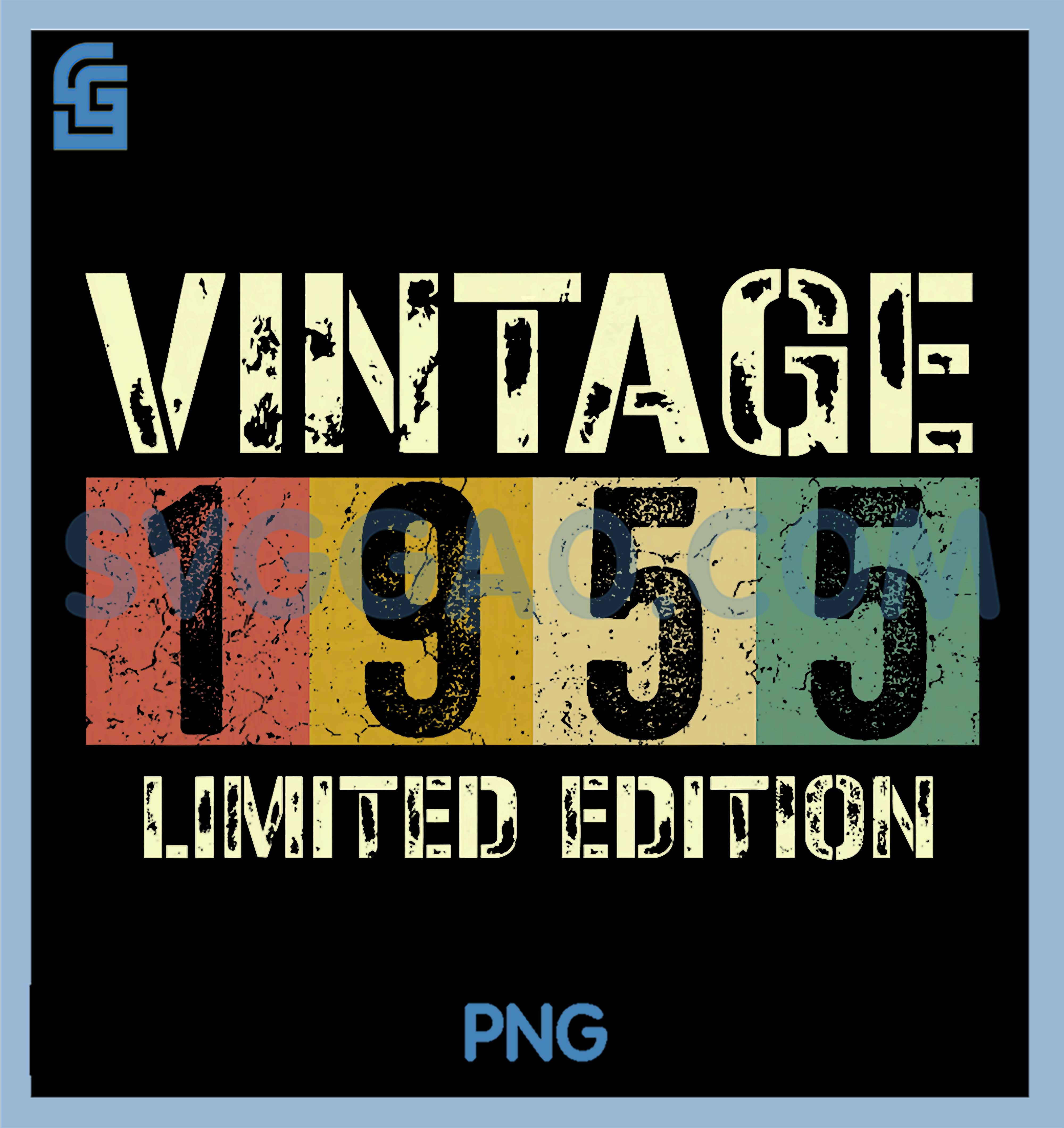 Vintage 70 Limited Edition PNG, Decorations 70yr PNG, 1955 70th Birthday PNG