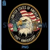 Vintage Eagle And USA Flag PNG, 250 Years 1776-2026 Anniversary PNG