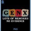 Gen X Lots of Memories No Evidence PNG, Generation X PNG